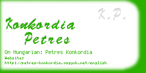 konkordia petres business card